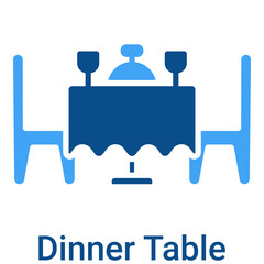 Dinner Table Icon in Duotone Style Vector Illustration