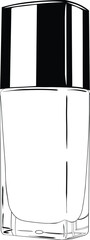 Minimalist Face Foundation Bottle Line Drawing