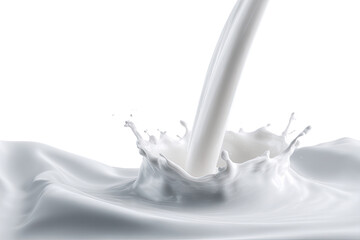Milk splash.  A stream of milk pouring and splashing
