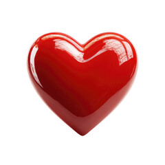 Glossy red heart shape