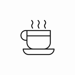 steaming hot beverage icon sign vector