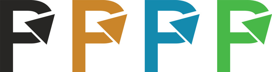 Minimalist Letter F with Forward Arrow Logo, Financial or Progress Business Brand Identity