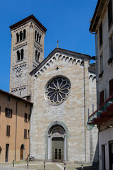 an ancient church in an old European city