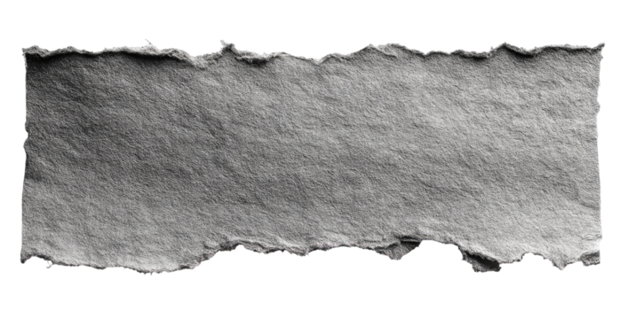 Ripped gray paper strip