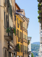 old European houses on the main street of the old town