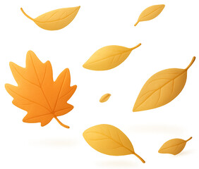Autumn Falling Leaves Illustration