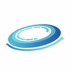 Abstract circular logo design in shades of blue for brand identity and technology