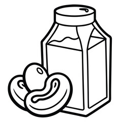 Cashew Milk Delight A Creamy, Plant-Based Dairy Alternative with a Mild, Slightly Sweet Taste Next to Fresh Cashews