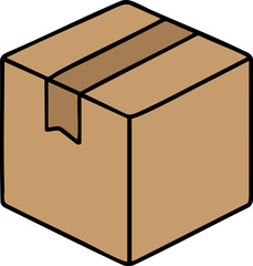 Delivery Package Box Illustration