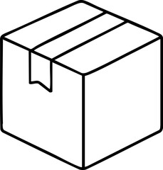 Delivery Package Box Illustration