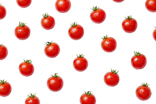 Fresh, vibrant cherry tomatoes,  red,  small,  pattern,  black background
