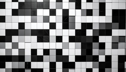 Fototapeta premium Monochrome Tile Pattern Background モノトーンの正方形タイル模様背景