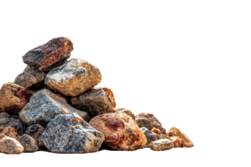 A pile of various-colored stones