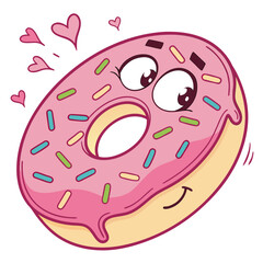 Fototapeta premium donut with strawberry