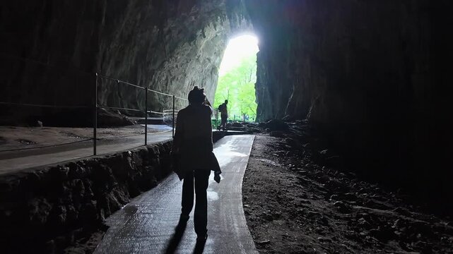 Inside of skocjan cave in Slovenia. Amazing double cave system. The first part is a dripstone cave. The another part is a karst cave it has river on bottom which name is Reka.