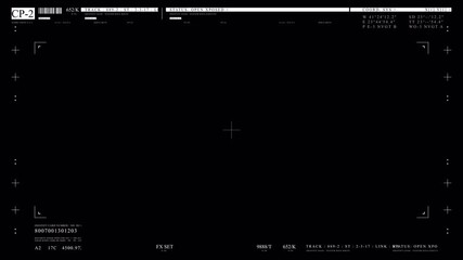 Futuristic Heads-Up Display with Animated Tracking Data and System Information - Powered by Adobe