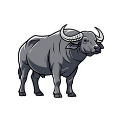Fototapeta premium buffalo with a white background