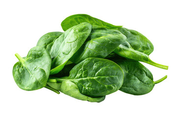 Fresh spinach leaves, vibrant green, close-up
