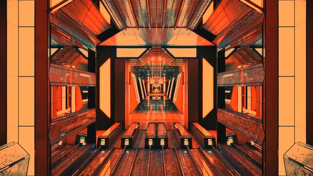 Seamless tunnel video loop creating a captivating and immersive experience with dynamic visuals