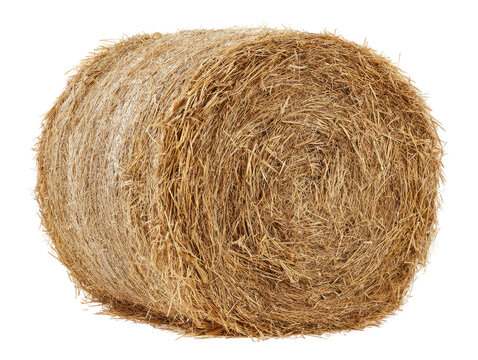 Round bale of straw