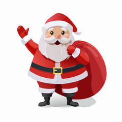 Obraz premium Weihnachtsmann mit Geschenksack