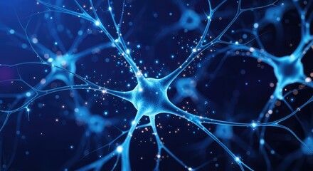 glowing neural pathways communicating with bright light pulses in the brain