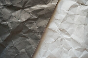 wrinkled paper texture background, black and grey paper overlay background