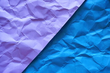 wrinkled paper texture background, blue and purple paper overlay background