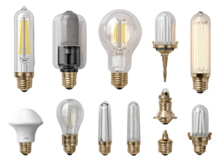 Variety of LED light bulbs in different shapes and sizes
