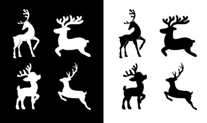 Christmas silhouette set vector illustration, Christmas ornament silhouette, ornament silhouette of Christmase, silhouette of Christmas vector illustration, Christmas logo design vector illustration, 
