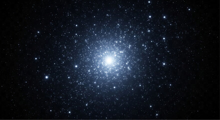 An awe-inspiring glimpse into the cosmos reveals a radiant cluster of stars, illuminating the vastness of space with ethereal brilliance. vector illustration