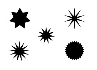 Fototapeta premium Set of star shapes vector image.