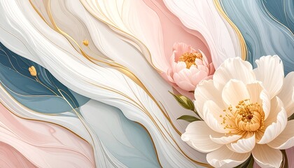 lily on a blue background