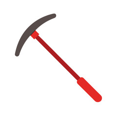 Red and Gray Ice Axe with Red Handle tool climbing