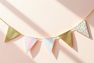 A cute 3D-rendered children’s birthday party room with a colorful “Happy Birthday” banner and a sea of balloons filling the space. The walls are decorated with cheerful posters and ribbons. The balloo