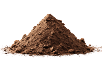 A conical pile of dark brown powder (2)