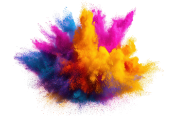Colorful powder explosion on black background (1)