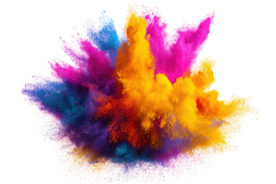 Colorful powder explosion on black background (1)