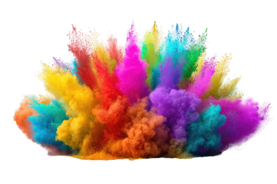 Colorful powder explosion on black background (2)