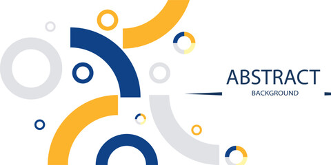 Blue and yellow abstract geometric background vector illustration