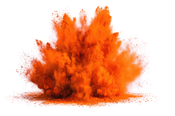 Explosive orange powder cloud erupts