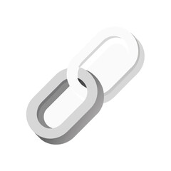 Two Interlocking Gray Chain Links Keywords: chain, link, connection, strength, security, network