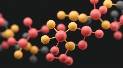 Visual Representation of Peptide Network with Colorful Molecular Structures in Scientific Visualization for Pharmaceutical Research and Development