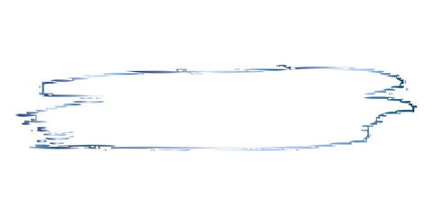 Hand-painted white brush stroke with subtle dark outline rough texture.