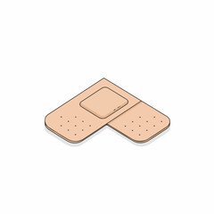 Isometric Style Bandage Plaster Medical Adhesive Patch for Wound Care