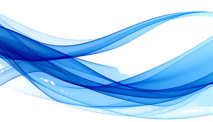 Fototapeta premium Abstract flowing blue ribbons with gradient effect against a black background
