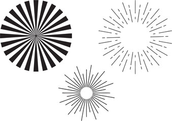 A vector of light beam line black ink