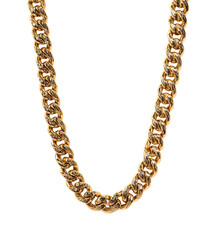Obraz premium Gold cuban link chain necklace