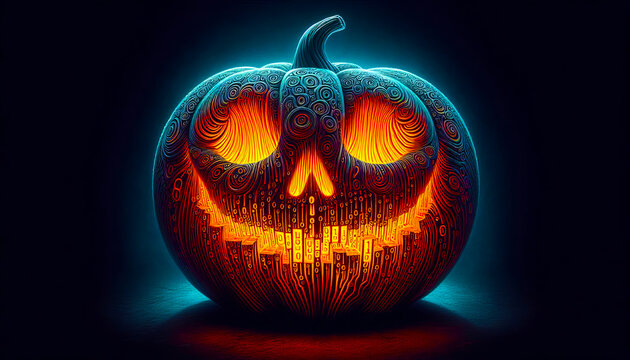 Binary Code Jack-o'-Lantern Carving