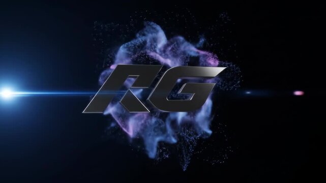 RG Logo Reveal: Dynamic 3D Intro with Particle Effects and Lens Flare
